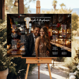 Toile Carte de sièges mariage photo moderne alphabétique