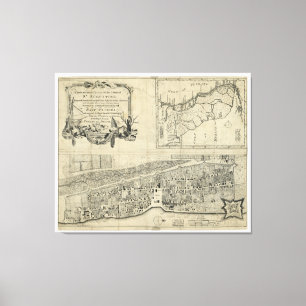Toile Carte de St Augustine la Floride (1764)