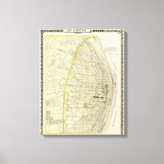 Toile Carte de St Louis City (Recto)
