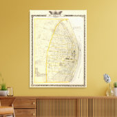 Toile Carte de St Louis City (Insitu(Salon))