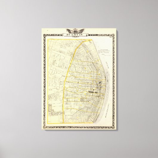 Toile Carte de St Louis City (Recto)