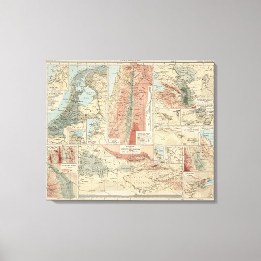 Toile Carte de Tieflander Atlas (Recto)
