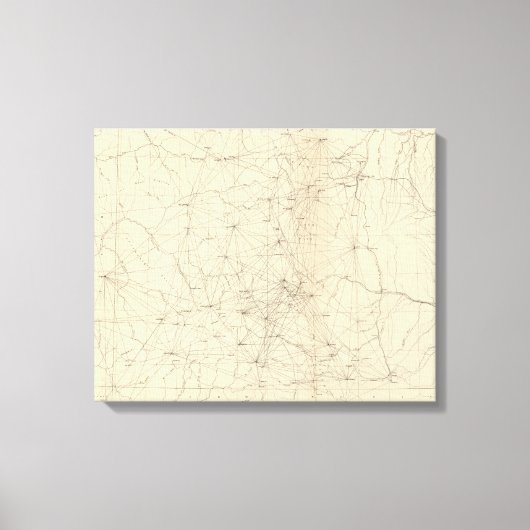 Toile Carte de triangulation du Colorado (Recto)