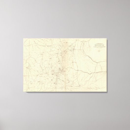 Toile Carte de triangulation du Colorado (Recto)