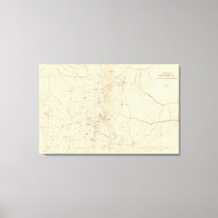 Toile Carte de triangulation du Colorado