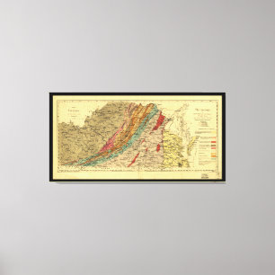 Toile Carte de Virginie par Jedediah Hotchkiss (1874)