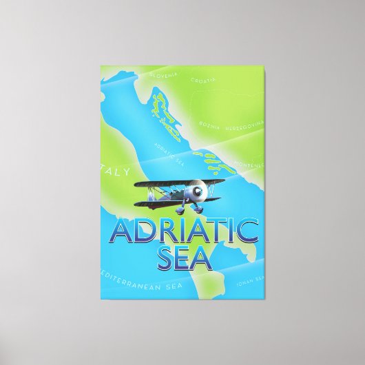 Toile Carte de vol de la mer Adriatique (Recto)