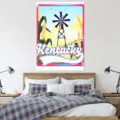 Toile Carte de voyage de l'île Bathurst Canada (Insitu(Chambre))