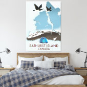 Toile Carte de voyage de l'île Bathurst Canada (Insitu(Chambre))