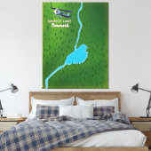 Toile Carte de voyage de Sminge Lake Danemark (Insitu(Chambre))