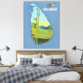 Toile Carte de voyage du Sri Lanka (Insitu(Chambre))