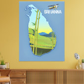 Toile Carte de voyage du Sri Lanka (Insitu(Salon))