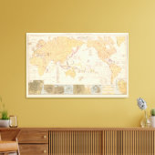 Toile Carte de Vulkane, Koralleninseln Atlas (Insitu(Salon))