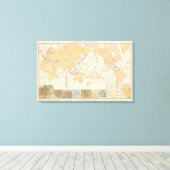 Toile Carte de Vulkane, Koralleninseln Atlas (Insitu (Plancher de Bois))