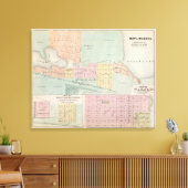 Toile Carte de Waseca, Minnesota (Insitu(Salon))