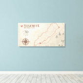 Toile Carte de Yosemite Imprimée (Insitu (Plancher de Bois))