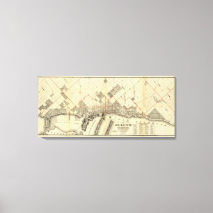 Toile Carte d'ensemble de Duluth et de banlieues