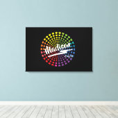 Toile Carte d'entrée Bat mitzvah Rainbow Hearts (Insitu (Plancher de Bois))