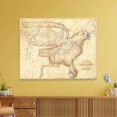 Toile Carte des aigle des États-Unis (Insitu(Salon))