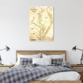 Toile Carte des baies Chesapeake et Delaware (Insitu(Chambre))