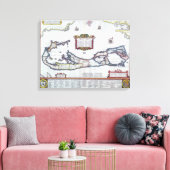 Toile Carte des Bermudes (Insitu(Salon))