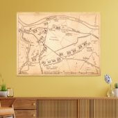 Toile Carte des campements de la Forge de Vallée (déc. 1 (Insitu(Salon))