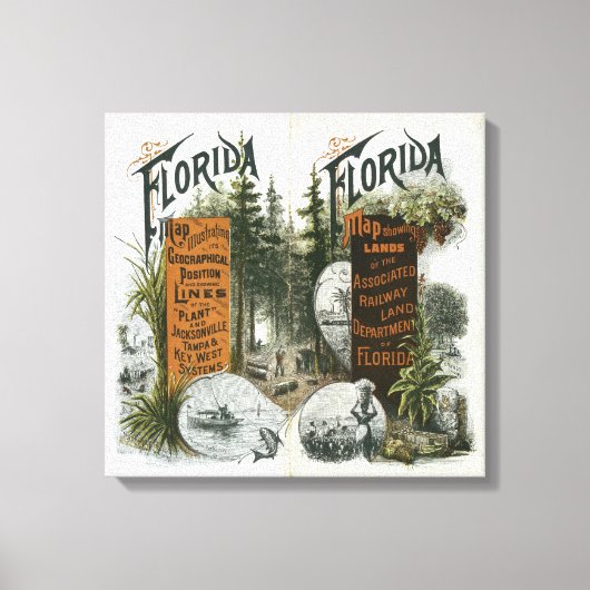 Toile Carte des cantons, Floride (Recto)
