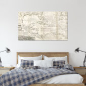 Toile Carte des Caraïbes | 1715 (Insitu(Chambre))