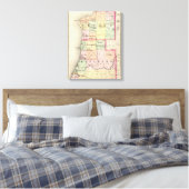 Toile Carte des comtés de Benzie et Manistee, Michigan (Insitu(Chambre))