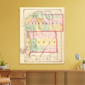 Toile Carte des comtés de Charlevoix et d'Antrim, Michig (Insitu(Salon))