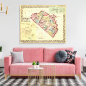 Toile Carte des comtés de Morgan, Berkeley et Jefferson (Insitu(Salon))