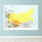 Toile Carte des divisions administratives de l'Union sov (Insitu (Plancher de Bois))