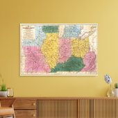 Toile Carte des États occidentaux (Insitu(Salon))