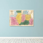 Toile Carte des États occidentaux (Insitu (Plancher de Bois))