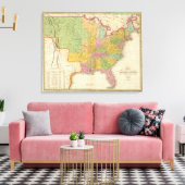 Toile Carte des États-Unis (Insitu(Salon))