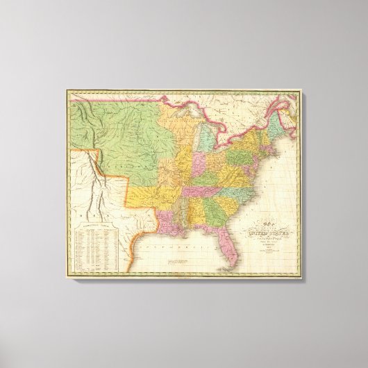 Toile Carte des États-Unis (Recto)