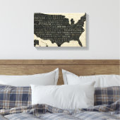 Toile Carte des États-Unis (Insitu(Chambre))