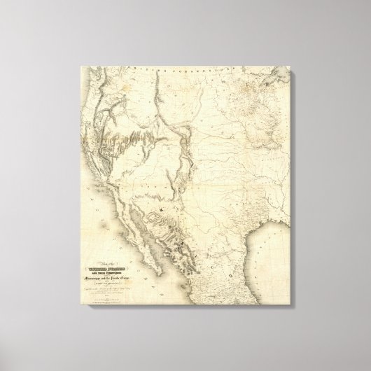 Toile Carte Des États-Unis (Recto)