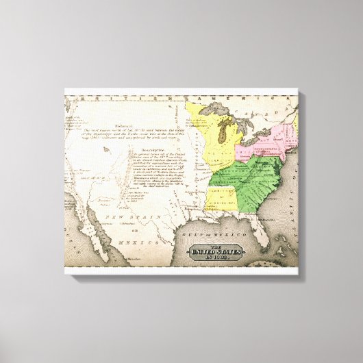 Toile Carte des États-Unis (Recto)
