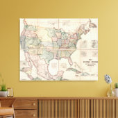 Toile Carte des États-Unis 2 (Insitu(Salon))