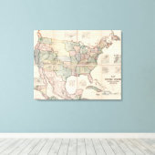 Toile Carte des États-Unis 2 (Insitu (Plancher de Bois))
