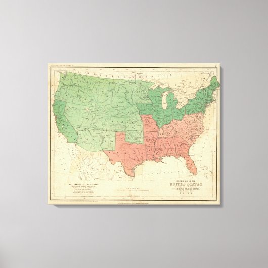 Toile Carte des États-Unis 3 (Recto)
