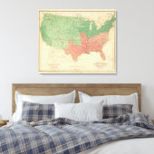 Toile Carte des États-Unis 3 (Insitu(Chambre))