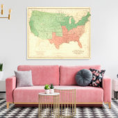 Toile Carte des États-Unis 3 (Insitu(Salon))