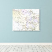 Toile CARTE DES ÉTATS-UNIS, c1812 (Insitu (Plancher de Bois))