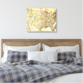 Toile Carte des États-Unis d'Amérique (Insitu(Chambre))