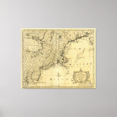 Toile Carte des États-Unis d'Amérique (1783) (Recto)