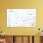 Toile Carte des Grands Lacs (Insitu(Salon))