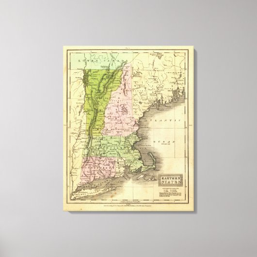 Toile Carte des Jeux olympiques des États de l'Est (Recto)