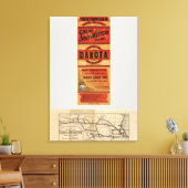 Toile Carte des lignes de Chicago et Northwestern (Insitu(Salon))